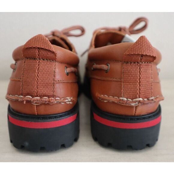 Sperry Top Sider STS24932 Men's Sz 9 Tan Unlined Lug 3-Eye Boat Shoes - Picture 3 of 16